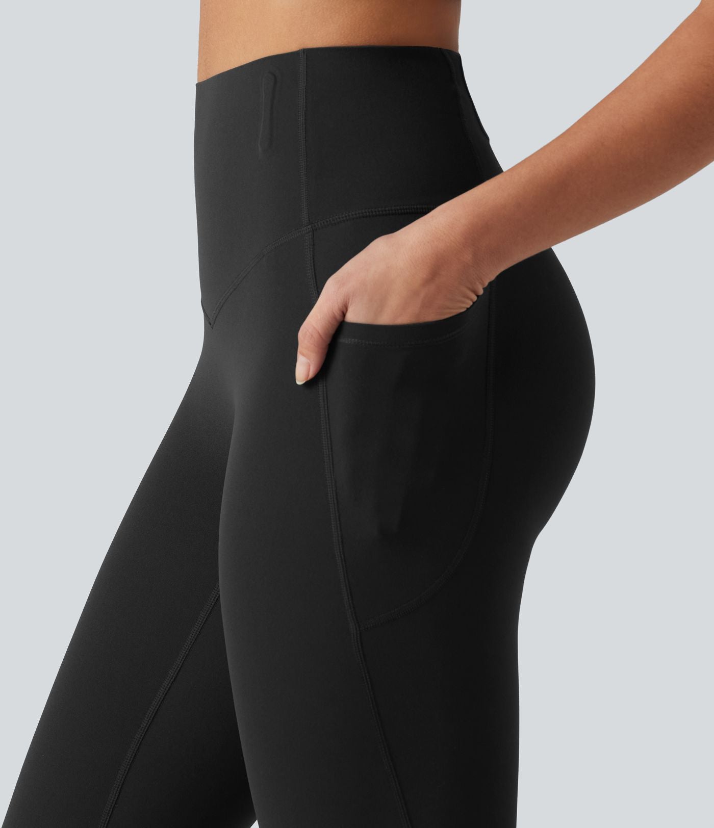 Legging capri de yoga Halara UltraSculpt™ taille haute anti-roulottage ventre plat gainant avec poches