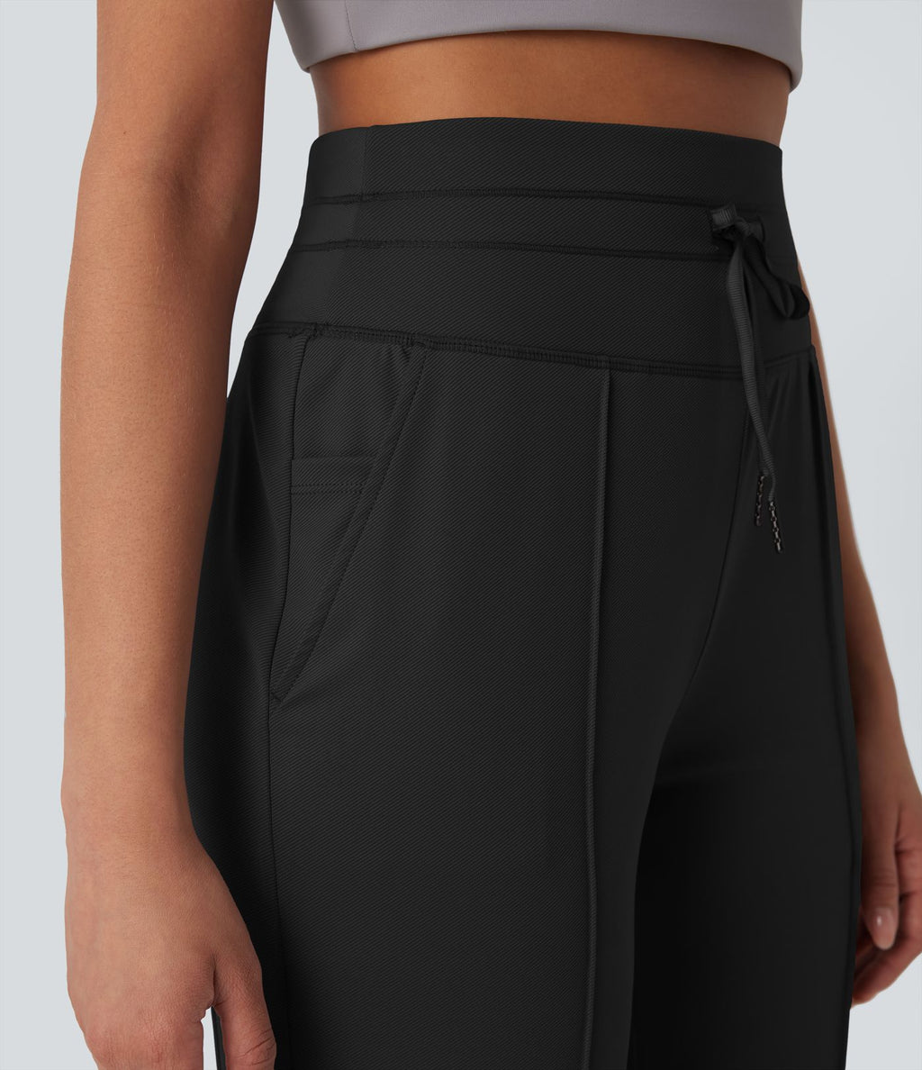 Jogging yoga taille haute cordon séchage rapide avec poches - UPF40+