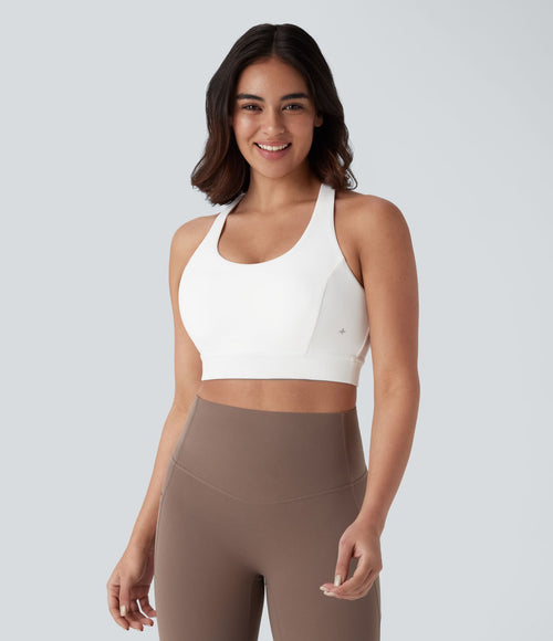 Brassière yoga dos nageur maintien léger E-G