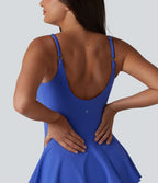Robe de sport mini de tennis SoftlyZero™ Airy 2-en-1 à volants, à effet frais InstantCool, poches, accès facile Easy Peasy, protection solaire UPF50+