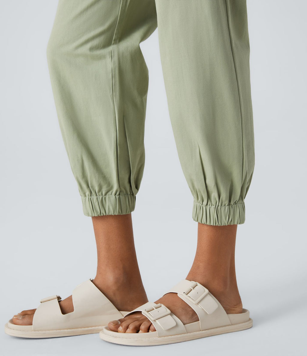 Joggings décontractés à taille mi-haute avec poches