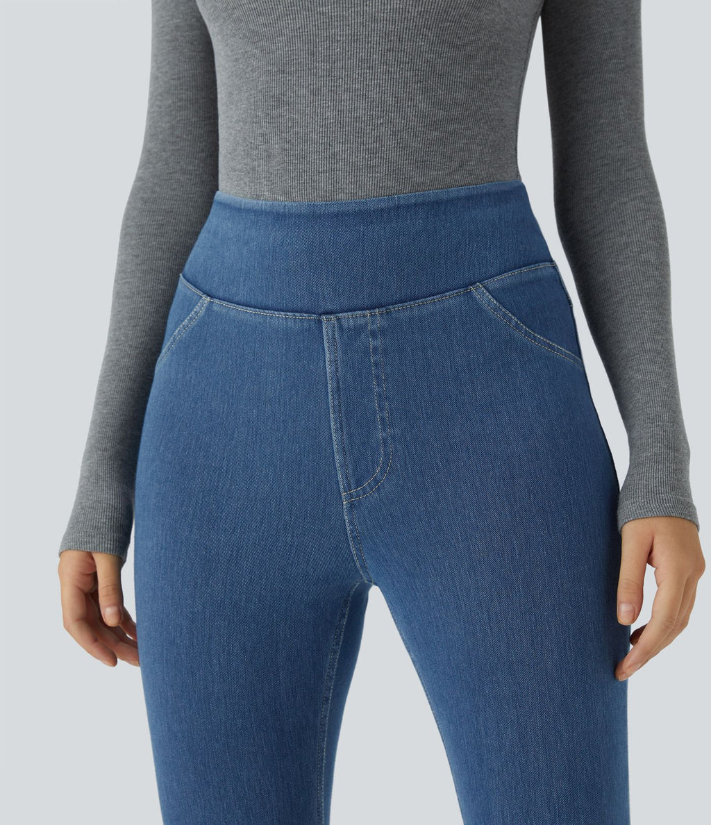 Halara Flex™ Jegging Casual Taille Haute Tricot Extensible Poche Latérale Arrière