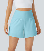 Short yoga 2-en-1 SoftlyZero™ Airy effet frais InstantCool taille très haute 12,5 cm avec poches, longueur allongée