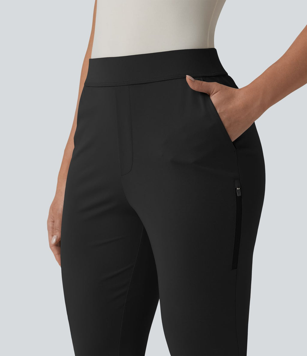 Pantalon de golf fuselé taille haute avec poches