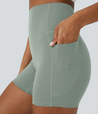 Short cycliste d'entraînement gainant taille haute UltraSculpt™ SoCinched à poches latérales 12,5 cm