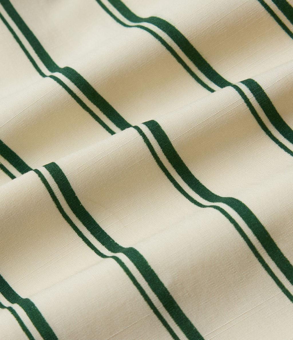 Combinaison-chemise décontractée rayée à manches courtes avec poches