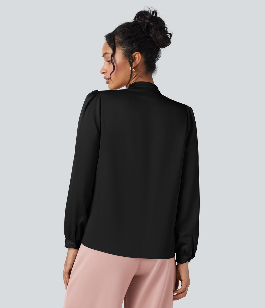 Chemise de travail manches longues nouée devant