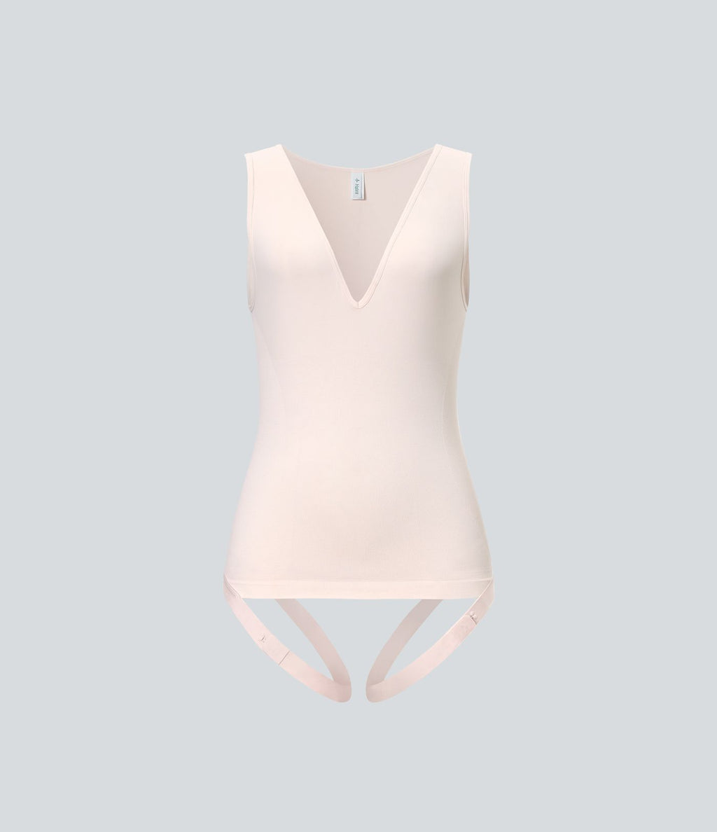 Combinaison de travail gainante col V sans manches sans couture OneForm Seamless Flow - Édition Easy Peasy