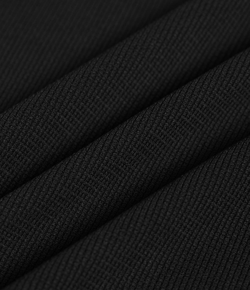 Jupe-short habillée mini en maille gaufrée, taille haute, à poches