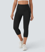 Legging capri yoga taille haute froncé sans couture OneForm Seamless Flow