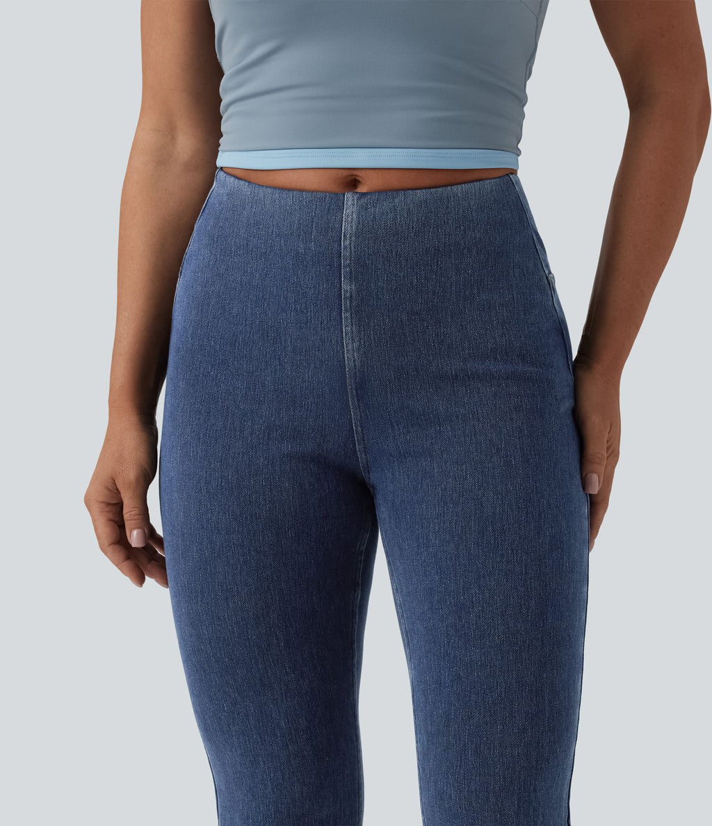 Halara Flex™ Jean évasé casual gainant taille mi-haute avec poches