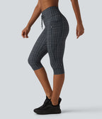 Legging de yoga Halara UltraSculpt™ à carreaux, taille haute, cordon de serrage et poches