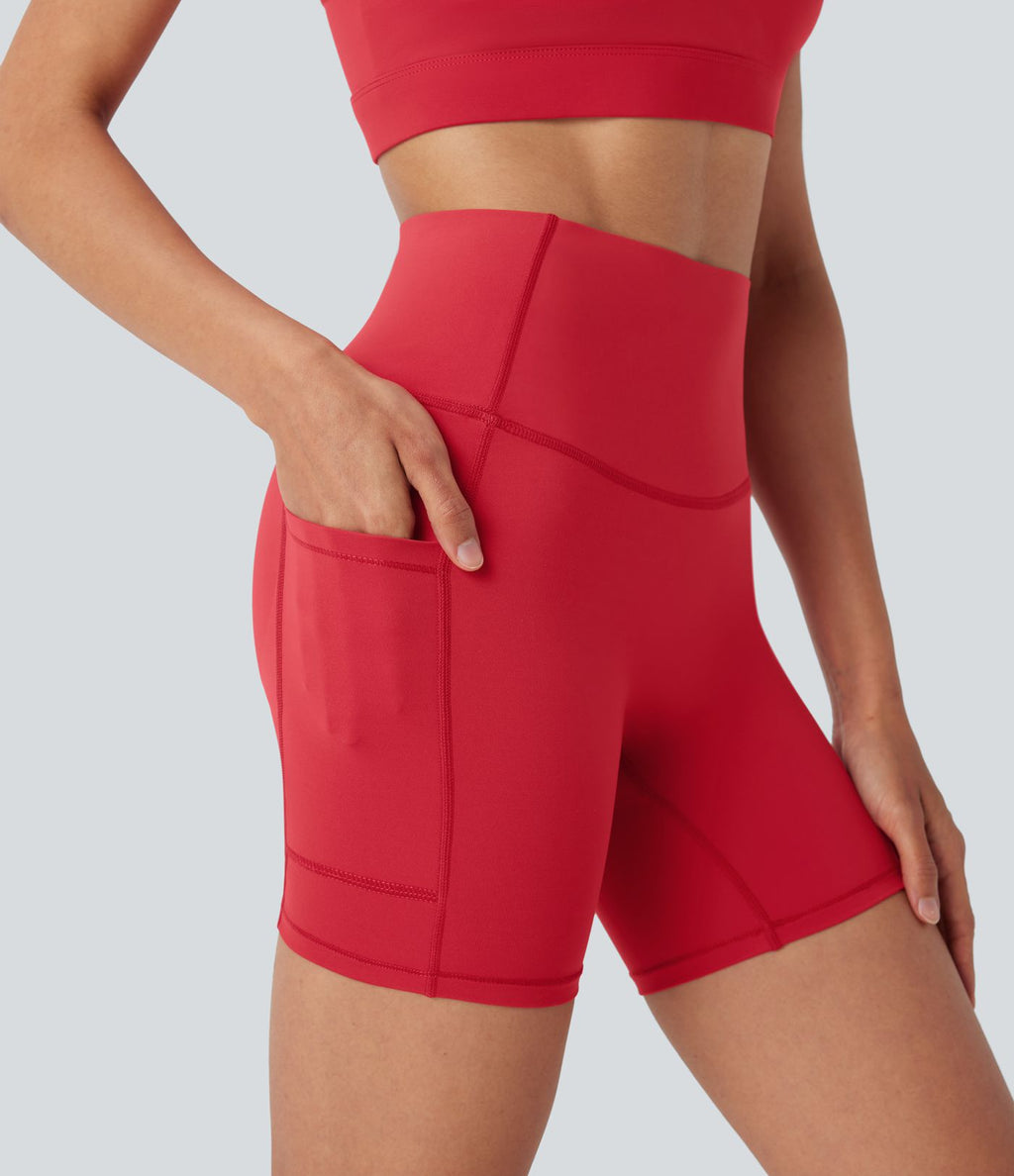Short 2-en-1 d'entraînement gainant taille haute à séchage rapide avec poches Breezeful™