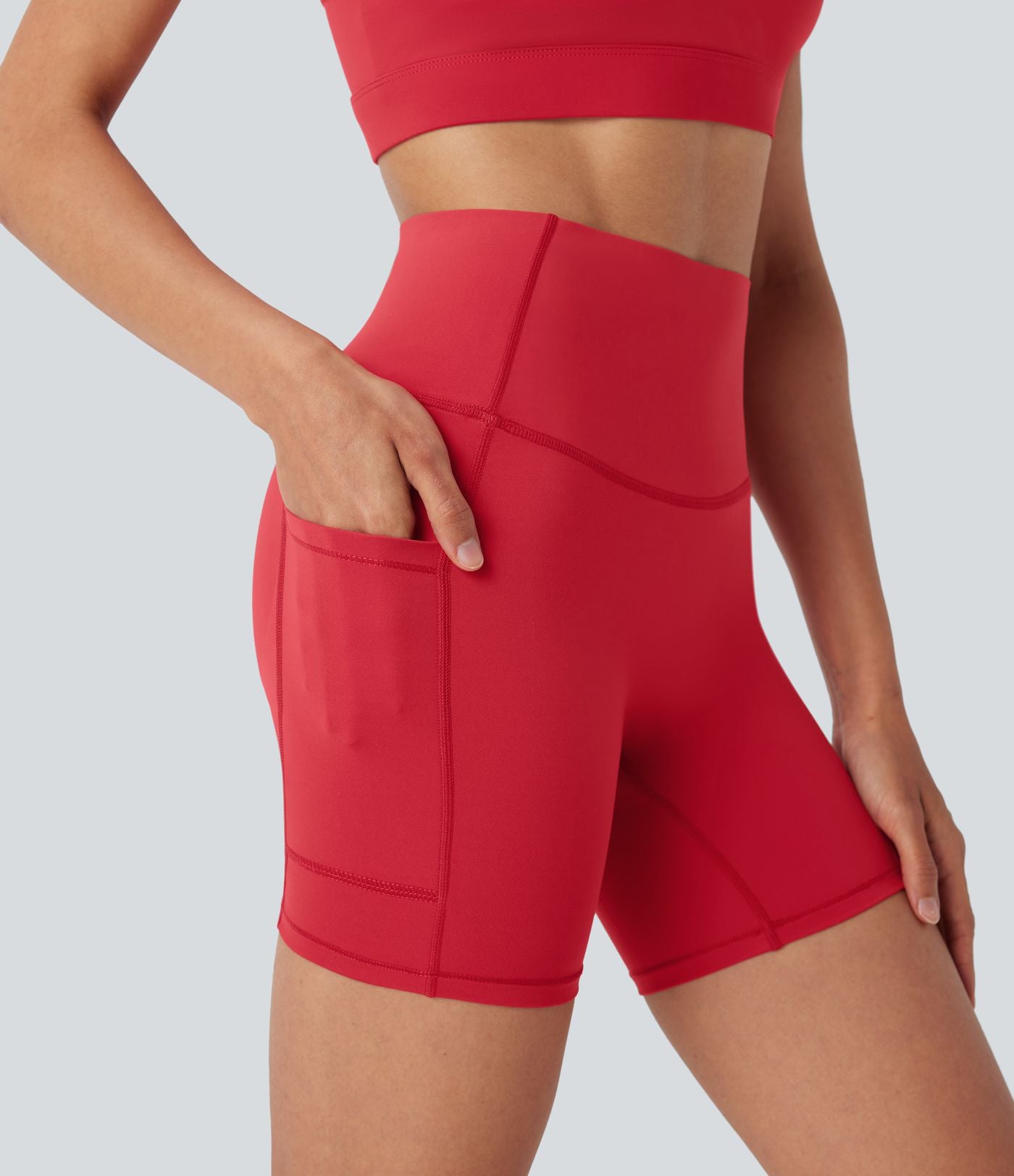 Short 2-en-1 d'entraînement gainant taille haute à séchage rapide avec poches Breezeful™