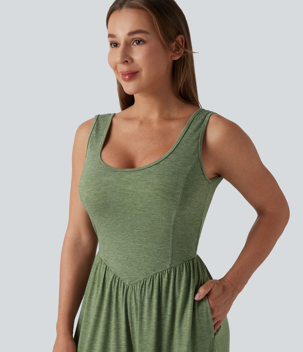 Combinaison casual large col U avec poches - Édition Easy Peasy