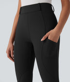 Pantalon ajusté taille haute effet daim contrastant DayStretch avec poches