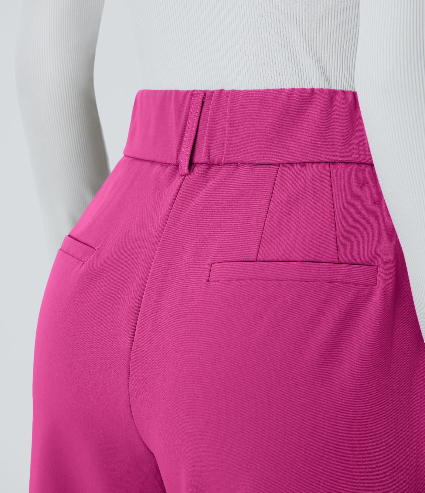 Pantalon tailleur Halara Flex™ fuselé uni, taille haute, avec poches