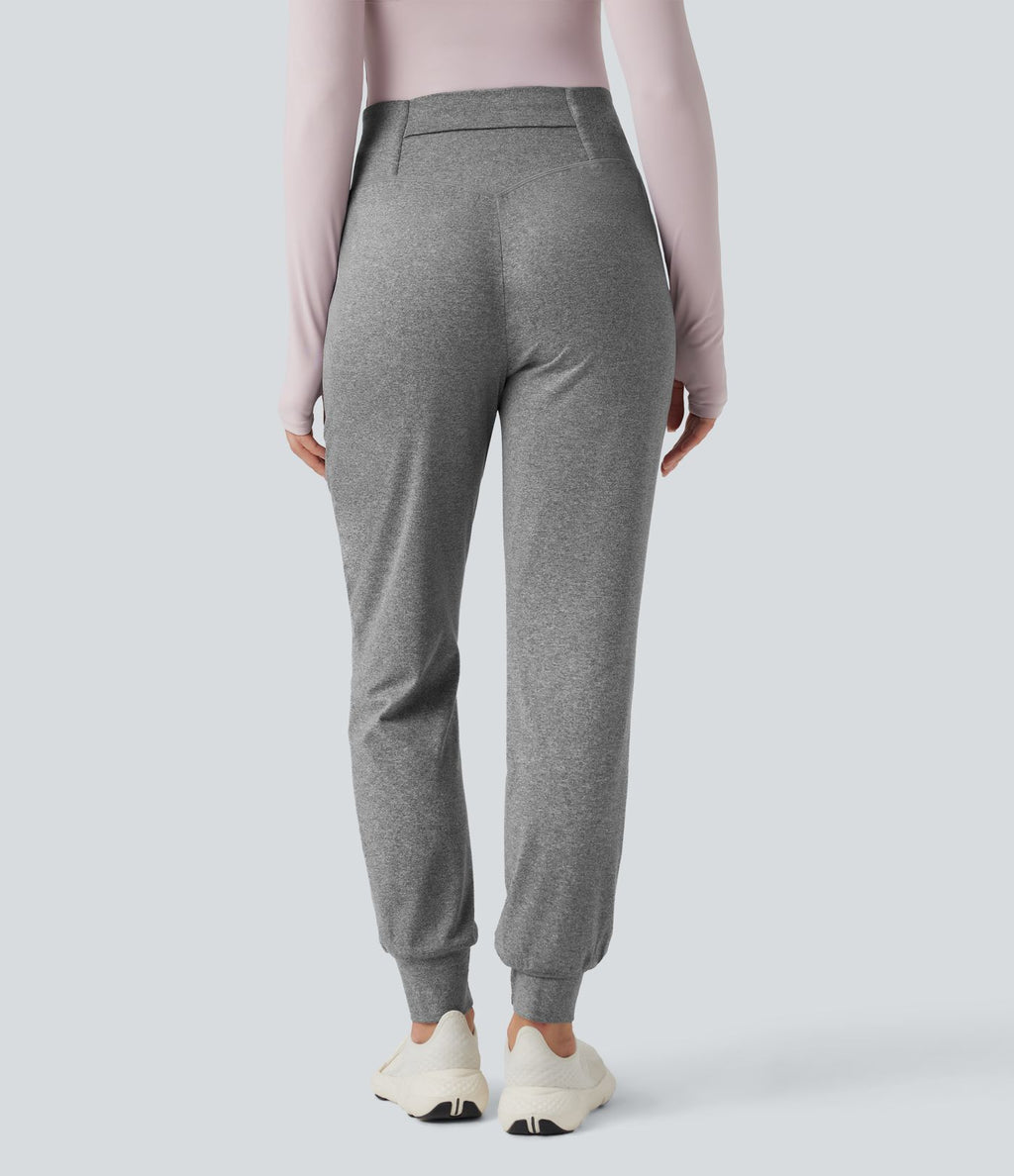 Jogging yoga fuselé taille haute avec poches