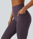 Pantalon de yoga à coupe bootcut gainant galbant taille haute avec effet scrunch et poches Halara UltraSculpt™