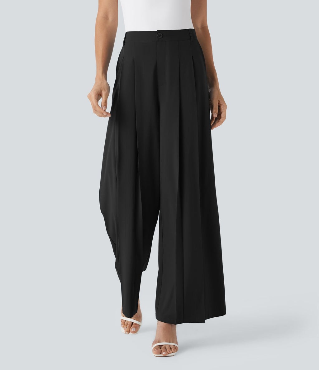 Pantalon tailleur large fluide Breezeful™ taille mi-haute séchage rapide avec poches latérales
