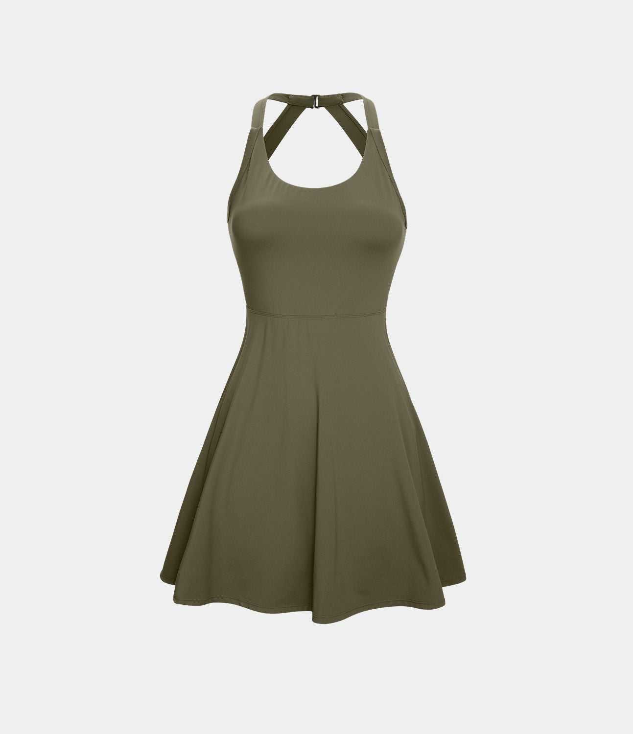 Robe de Danse Sport Mini à Volants Torsadés Dos Nu - Longueur Plus