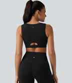 Brassière de sport d'entraînement push-up à maintien moyen UltraSculpt™ avec col U et brassière intégrée