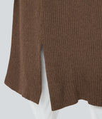 Cardigan long casual à capuche, manches longues et poches