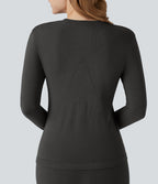 Haut thermique col rond à manches longues sans couture HeatCore OneForm Seamless Flow