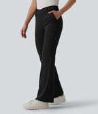 Pantalon tailleur évasé asymétrique Halara Flex™ DayStretch taille mi-haute avec poches