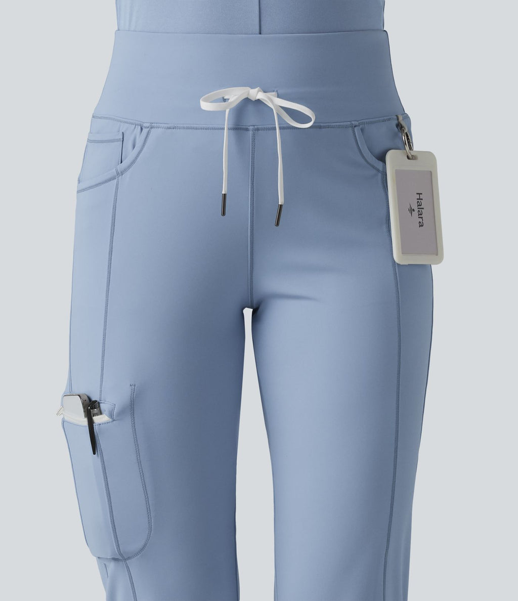 Jogging cargo décontracté SoftlyZero™ Airy à taille mi-haute, cordon de serrage, à effet frais InstantCool, avec poches