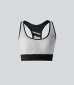 Soutien-gorge de sport Halara UltraSculpt™ à maintien moyen et soutien-gorge intégré dos nageur color block