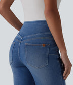 Jean Halara Flex™ taille haute évasé slim décontracté avec poches