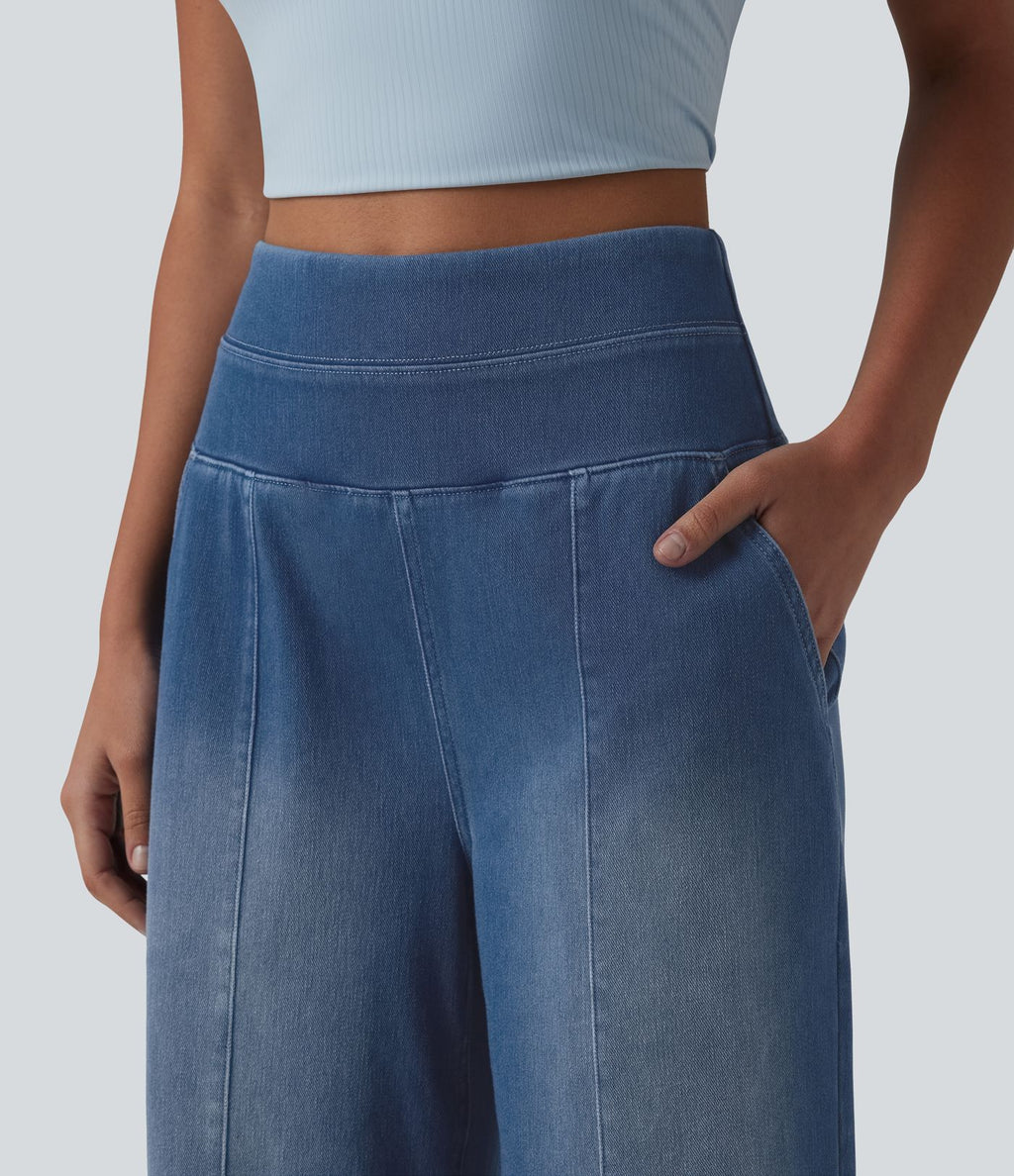 Halara Flex™ Jean large décontracté taille haute ventre plat avec poches