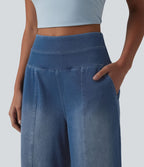 Halara Flex™ Jean large décontracté taille haute ventre plat avec poches