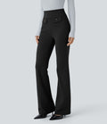 Pantalon tailleur taille haute avec poches décoratives Halara Flex™
