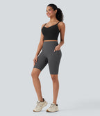 Short cycliste 12,5 cm d'entraînement gainant taille haute avec poches Halara UltraSculpt™