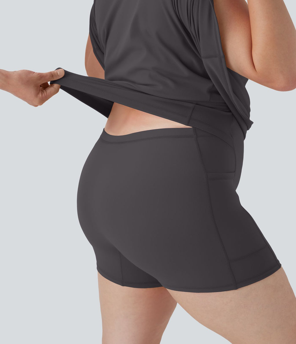 Robe de sport grande taille dos nu Softlyzero™ Plush - longueur rallongée - Easy Peasy Edition