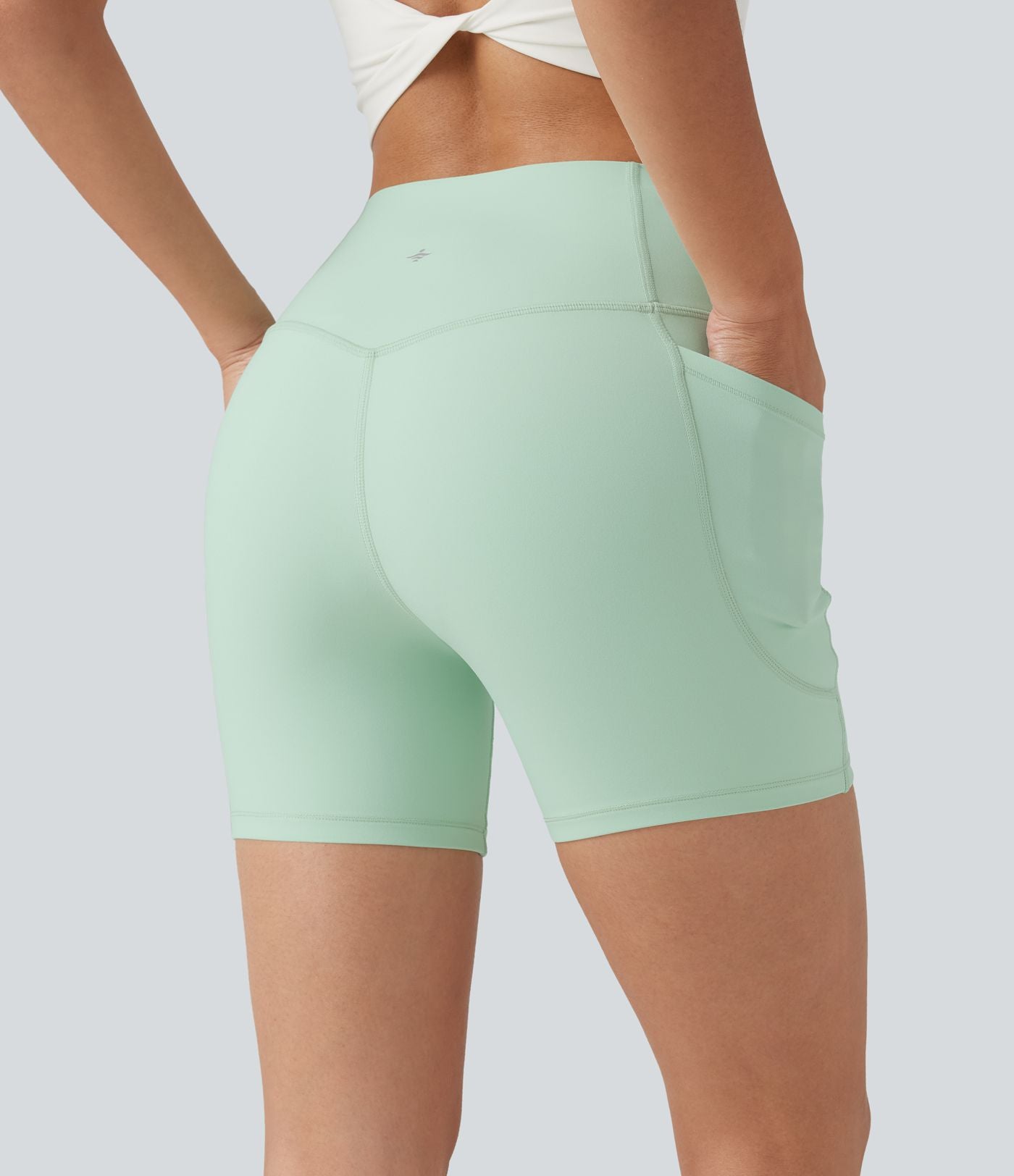 Short biker Halara UltraSculpt™ taille haute effet ventre plat avec poches, 12,5 cm