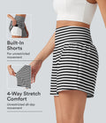 Short 2-en-1 à rayures taille haute 12,5 cm avec poches