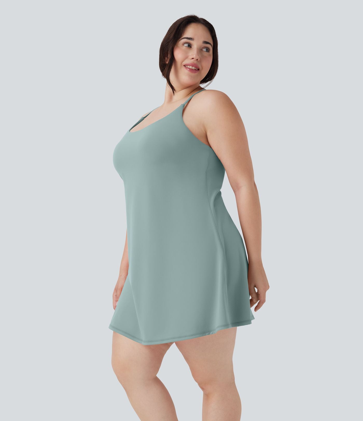 Robe de sport grande taille dos nu Softlyzero™ Plush - longueur rallongée - Easy Peasy Edition