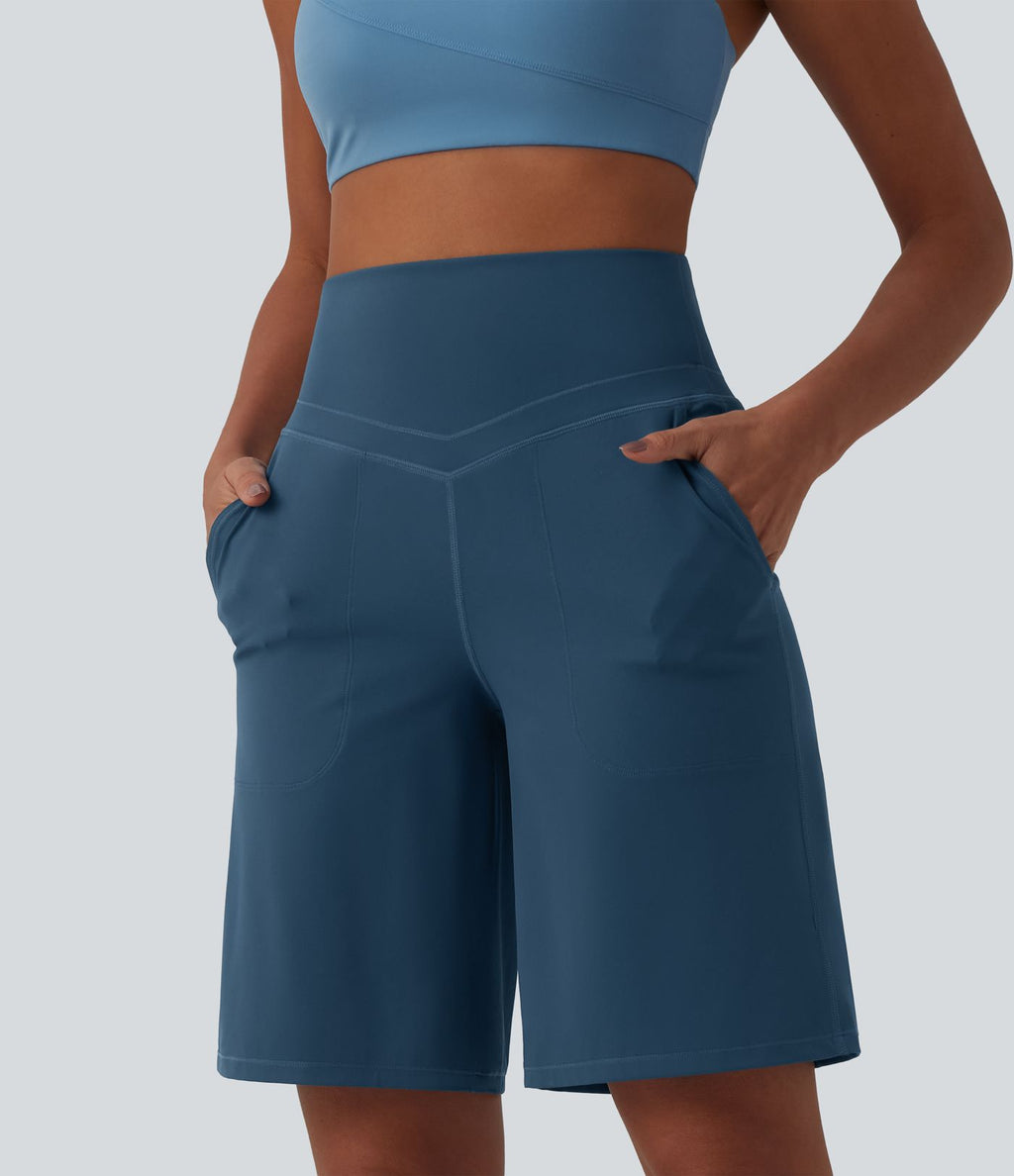 Bermuda de yoga Halara UltraSculpt™ gainant taille haute 25 cm avec poches