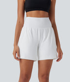 Short de yoga SoftlyZero™ Airy 2-en-1 taille très haute avec poches et effet frais InstantCool 17,5 cm