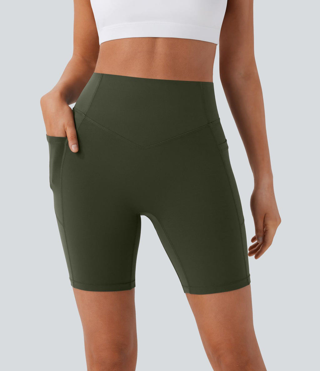 Legging de yoga gainant taille haute chiné à séchage rapide avec poches Halara UltraSculpt™