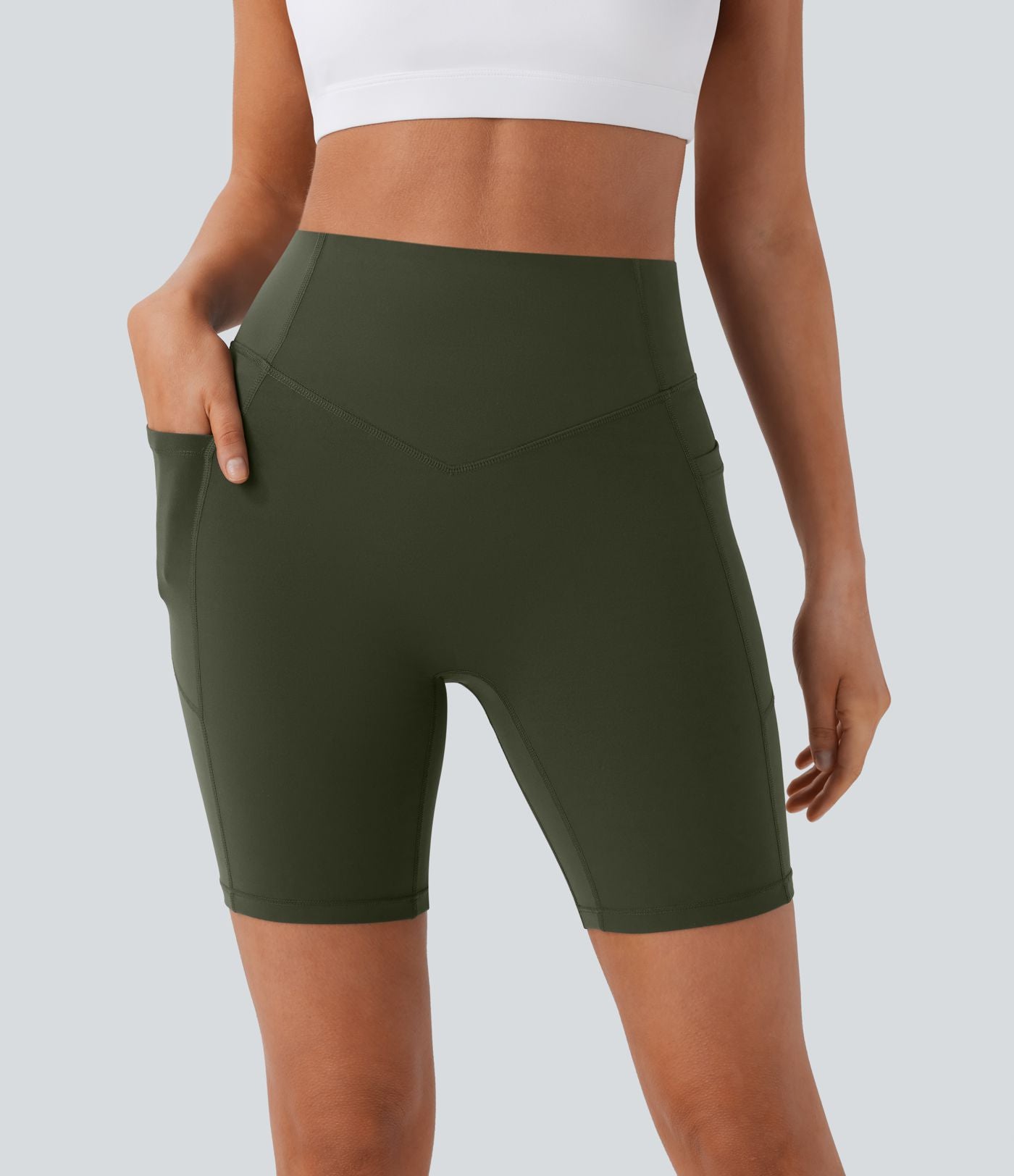 Legging de yoga gainant taille haute chiné à séchage rapide avec poches Halara UltraSculpt™