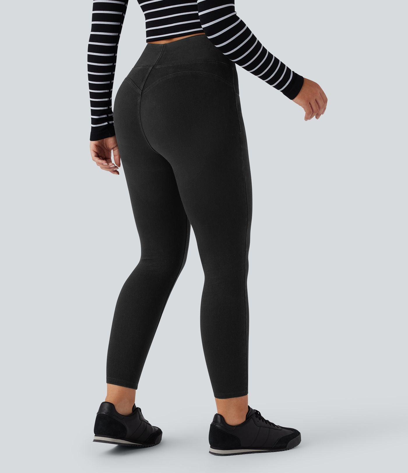 Legging 7/8 en denim gainant taille haute effet push-up Halara Flex™ avec poches