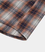 Robe Casual de Mini à Carreaux avec Col Boutons et Nœud à l'Avant
