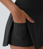 Jupe de tennis mini 2-en-1 quotidienne SoftlyZero™ Airy avec croisement, poche latérale et effet frais InstantCool, Lucid, protection solaire UPF50+