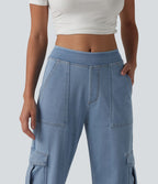 Halara Flex™ Taille Mi-Haute Multiples Poches Jambe Droite Jean Cargo Décontracté Extensible