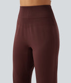 Pantalon de yoga taille haute coupe droite sans couture Seamless Flow