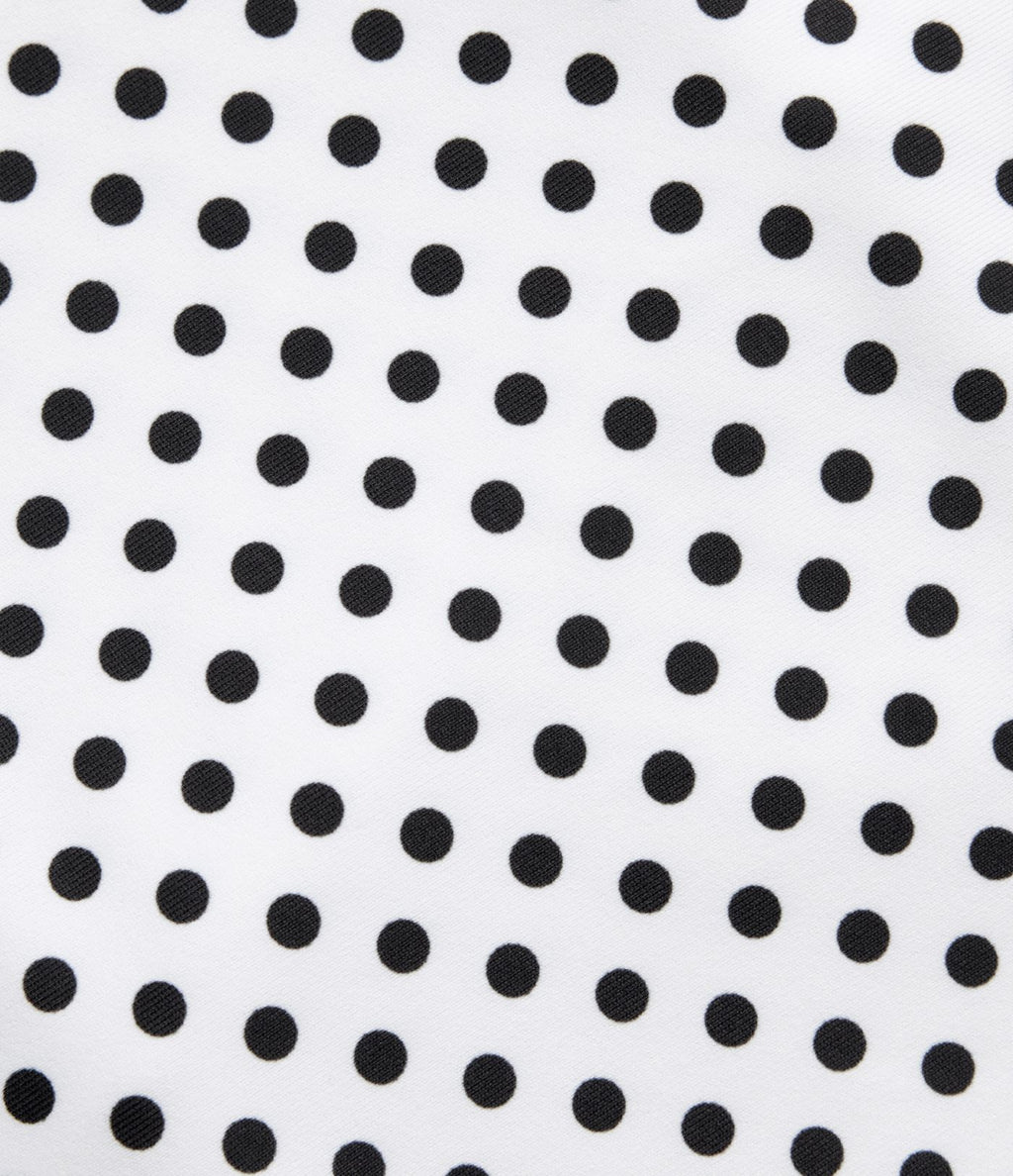 Robe fluide décontractée midi sans manches dos nu croisée à pois avec poches